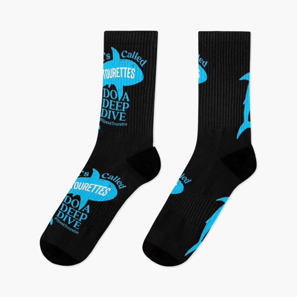 Item preview, It’s called Tourettes Do A Deep Dive, Shark Under Sea, Tourette Syndrome Awareness  designed and sold by MJDezigns.