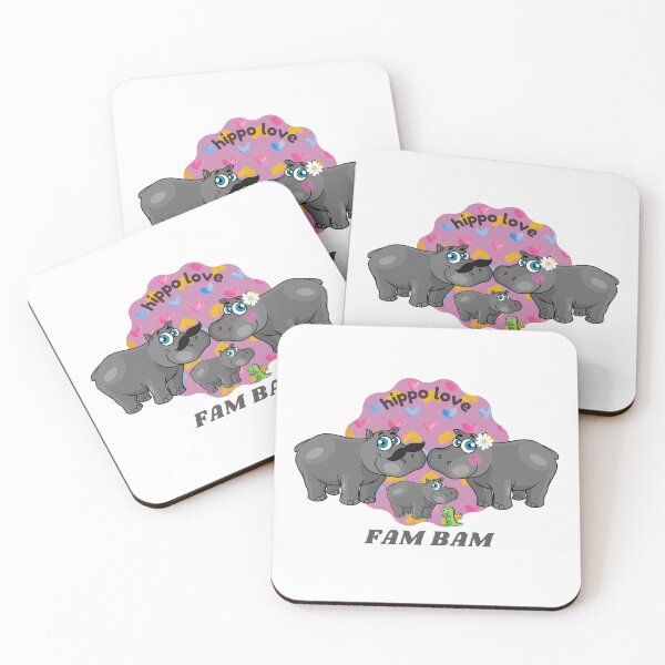 Item preview, Cute Hippo Fam Bam designed and sold by Pearl-Island.