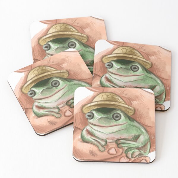 Item preview, Cute frog sitting on hand designed and sold by darkmoonlight-.