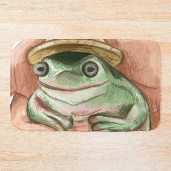 Item preview, Cute frog sitting on hand designed and sold by darkmoonlight-.