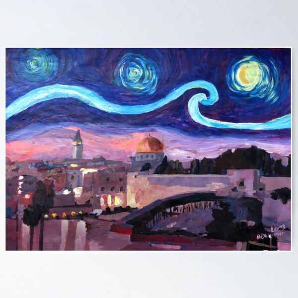 Jerusalem Wailing Wall original acrylic palette knife painting