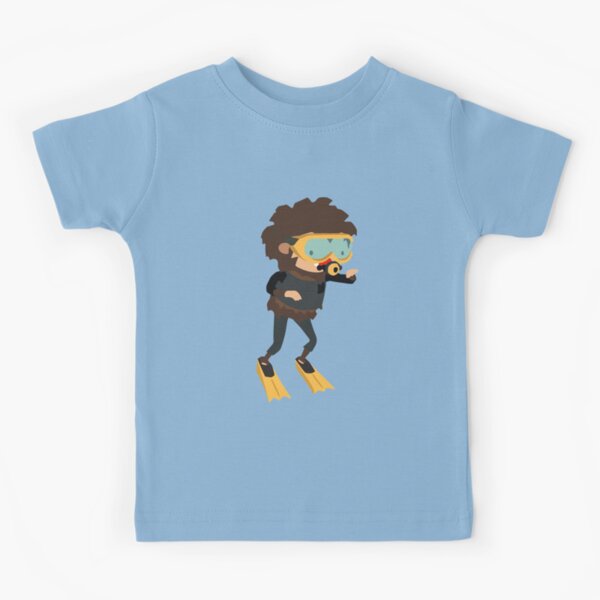 Gaming Gift Sneaky Sasquatch Tropical Scuba Diving Kids T-Shirt