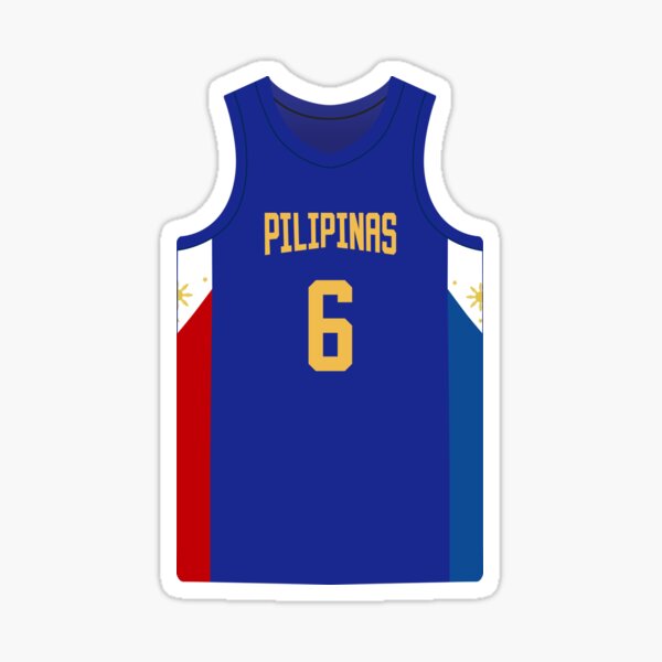 Clarkson 6 Philippines Pilipinas Basketball Jersey Sotto Custom Blue White  
