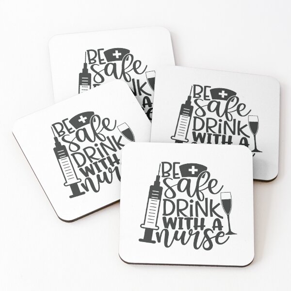 Item preview, Be safe and drink with a nurse - funny nurse gift (black) designed and sold by PickaSticka.