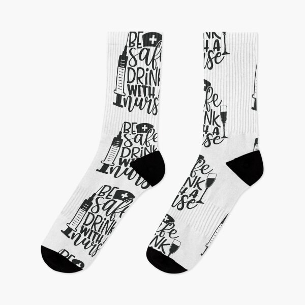 Item preview, Be safe and drink with a nurse - funny nurse gift (black) designed and sold by PickaSticka.
