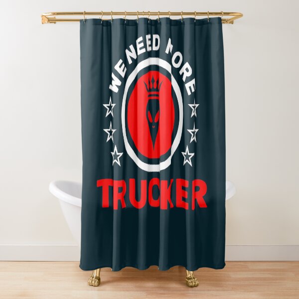 WE NEED MORE TRUCKER Duschvorhang