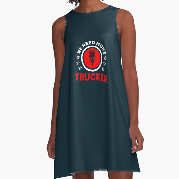 WE NEED MORE TRUCKER A-Linien Kleid
