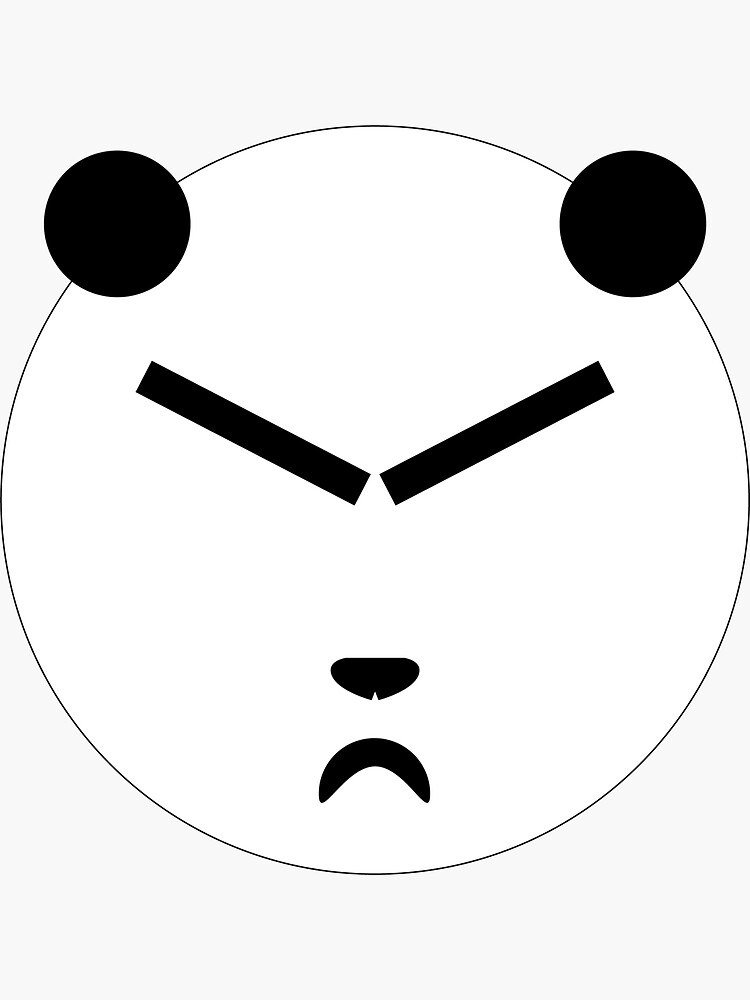 Angry Panda Sticker For Sale By Rvrbk Redbubble 