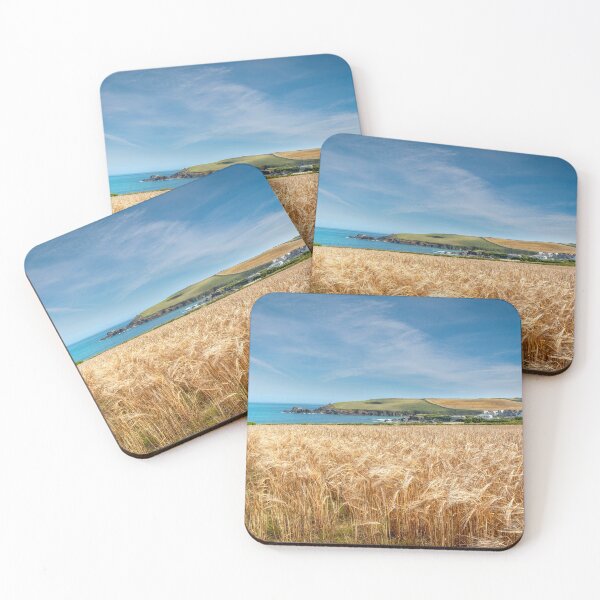 Item preview, A field of golden wheat in Cornwall designed and sold by eddiej.