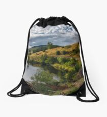 Countryside in the Scottish Borders area Drawstring Bag