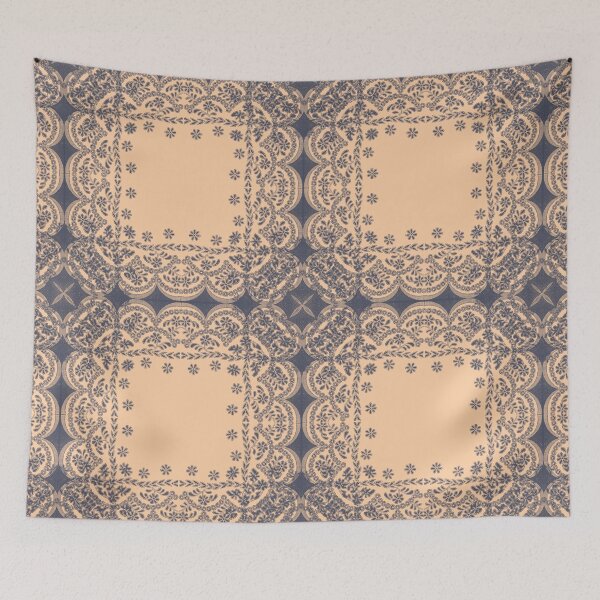 Item preview, Vintage Blush Embroidered Hankie Pattern designed and sold by lollylocket.