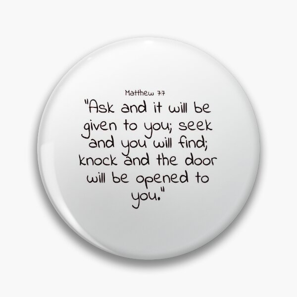 Item preview, Bible verse: Matthew 7:7 designed and sold by john-3-16.