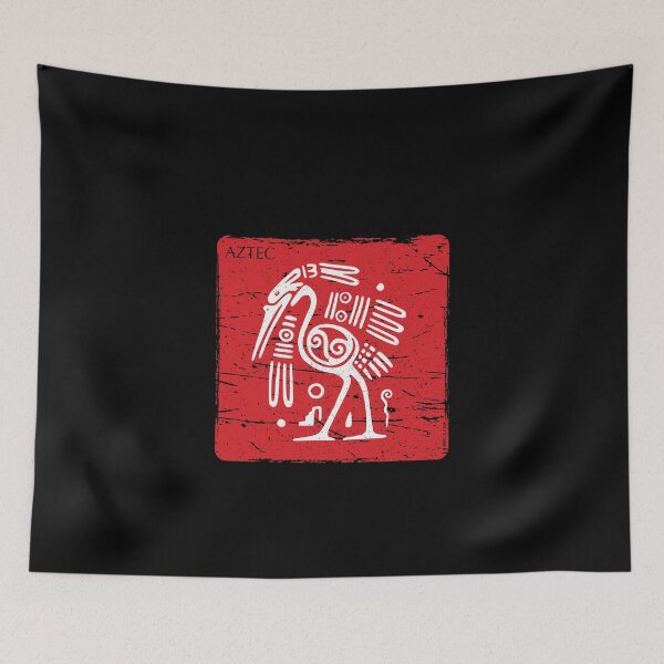 Item preview, Aztec Crane on red designed and sold by Jeeklsdotcom.