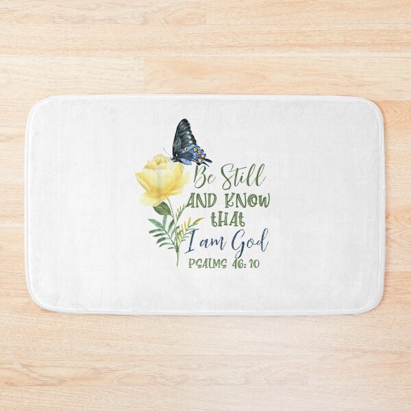 Item preview, Christian Bible Verse Psalm 46:10 Flower Butterfly designed and sold by BanBay.