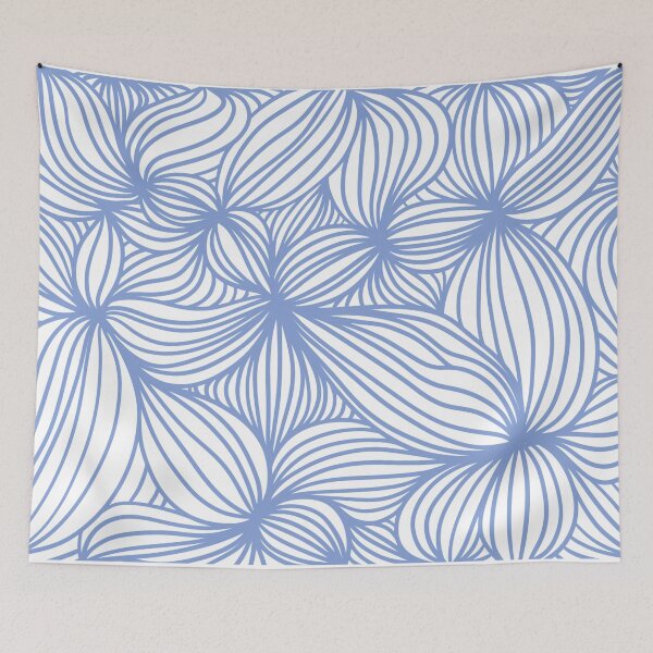 Item preview, Leaf pattern, blue designed and sold by DanseDesNuances.