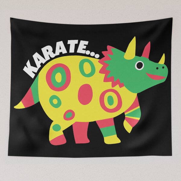 Item preview, colorful karatesaurus rex designed and sold by InsaneCorner.