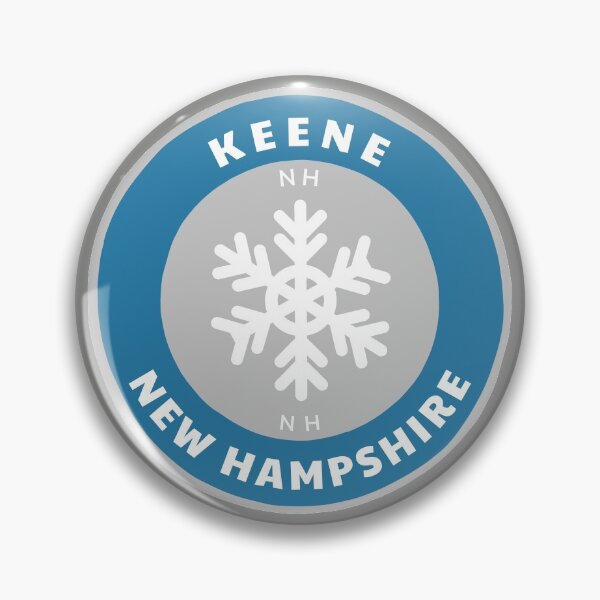 Item preview, Keene New Hampshire - NH Badge with a Snowflake Tree Roundlet designed and sold by palmettodigital.