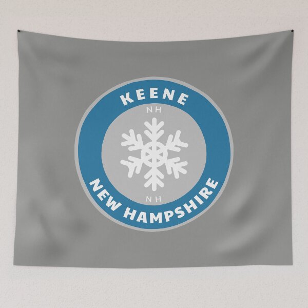 Item preview, Keene New Hampshire - NH Badge with a Snowflake Tree Roundlet designed and sold by palmettodigital.