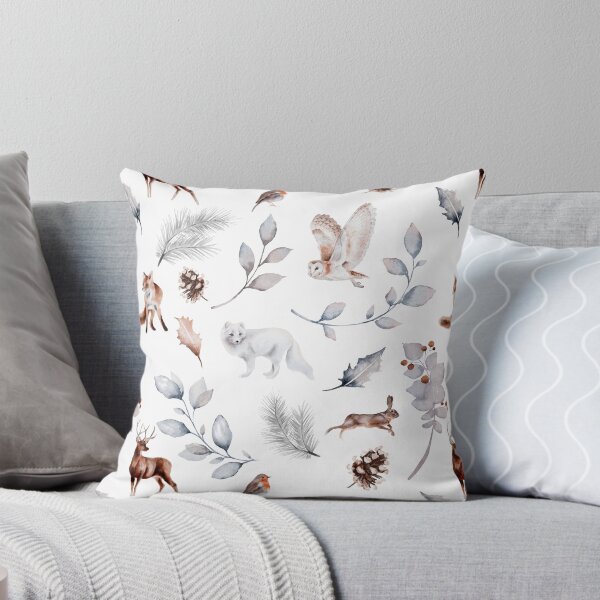 Item preview, Wild animal winter scene pattern designed and sold by Nessi-Artdesign.