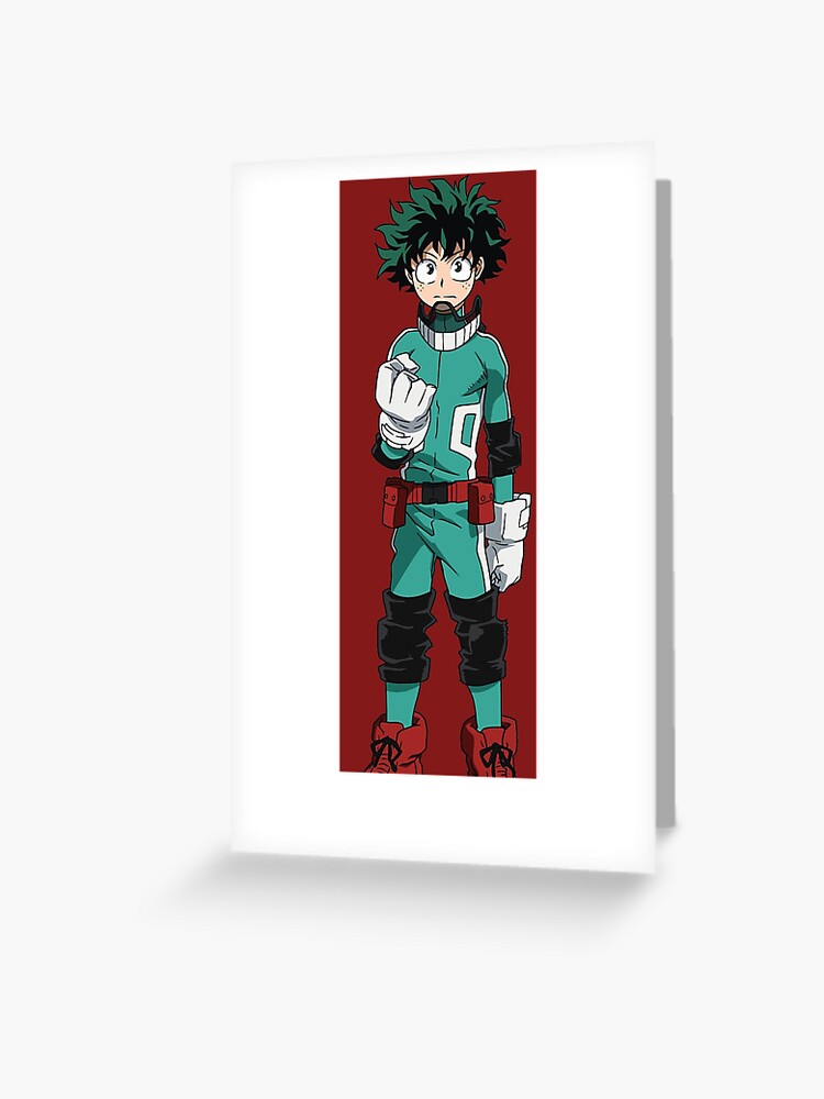 midoriya izuku deku my hero academia boku no hero greeting card by leboi redbubble