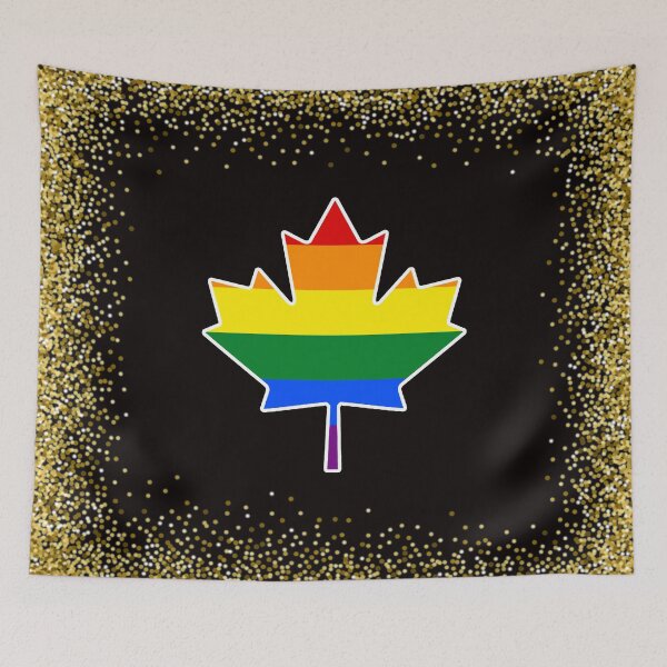 Item preview, Canada Maple Leaf Flag Rainbow Flag P flag designed and sold by mamazita.