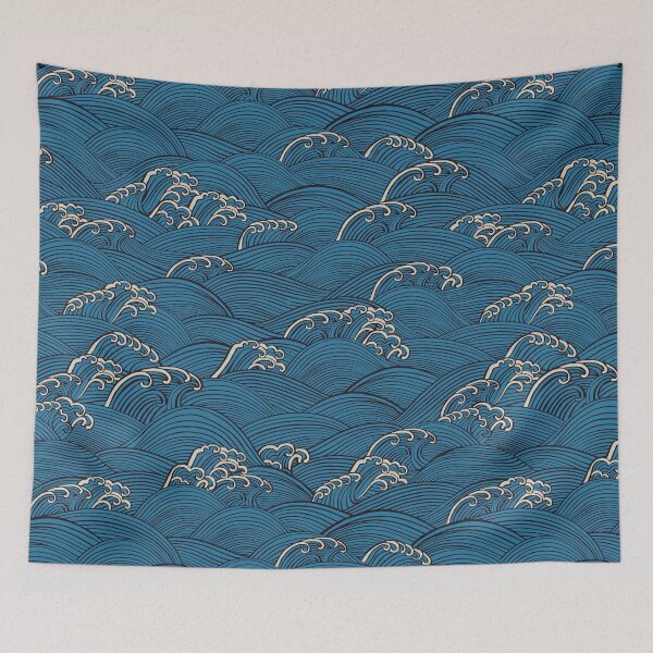 Item preview, Ocean Sea Waves {Blue} designed and sold by Cecilia Mok.