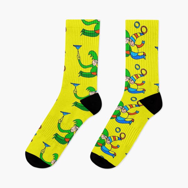 Item preview, Twin Jugglers In Color for Kids on Yellow Board "Paper Drawings/Paintings"  designed and sold by Istvan Ocztos.