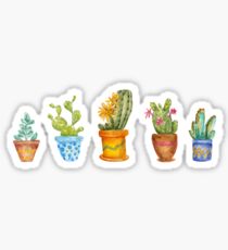 cactus line. watercolor Sticker