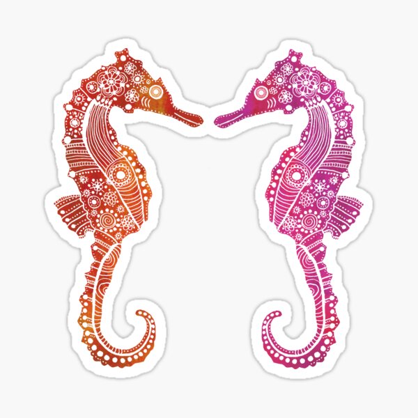 Seahorse Love Sticker