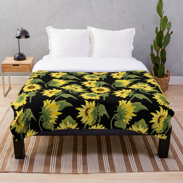 Item preview, Sunflowers on black Background designed and sold by V-Top-Design.