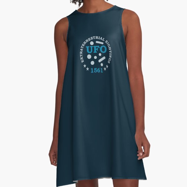 UFO 1561 Sighting Extraterrestrial Sightings A-Linien Kleid