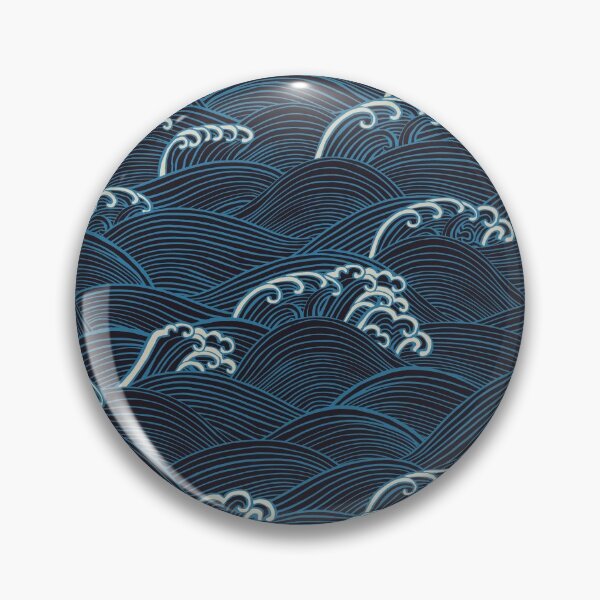 Item preview, Ocean Sea Waves {Indigo} designed and sold by Cecilia Mok.