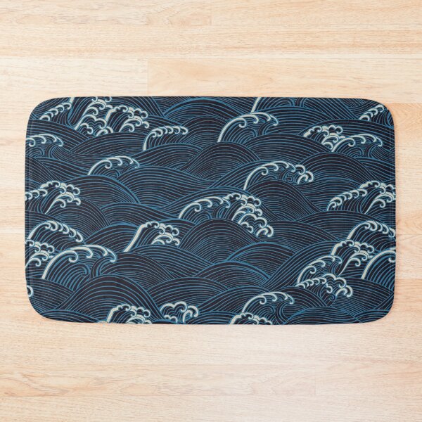 Item preview, Ocean Sea Waves {Indigo} designed and sold by Cecilia Mok.