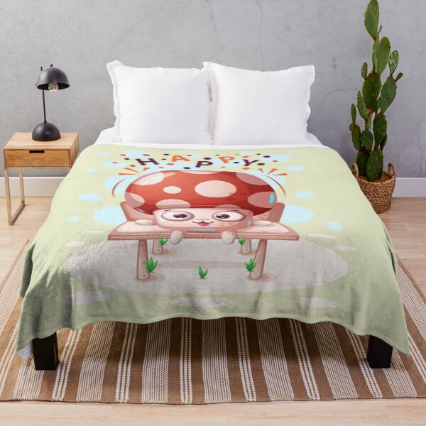 Item preview, Happy Cute Cartoon Mushroom - Mushroom Meme designed and sold by ildafdhome.