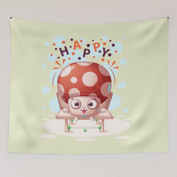 Item preview, Happy Cute Cartoon Mushroom - Mushroom Meme designed and sold by ildafdhome.