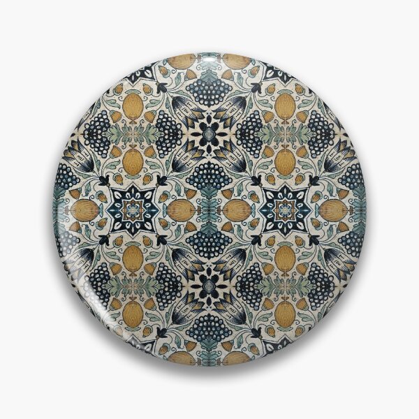 Item preview, Antique Portuguese Decorative Tile Mosaic Pattern Blue Yellow designed and sold by worldways.