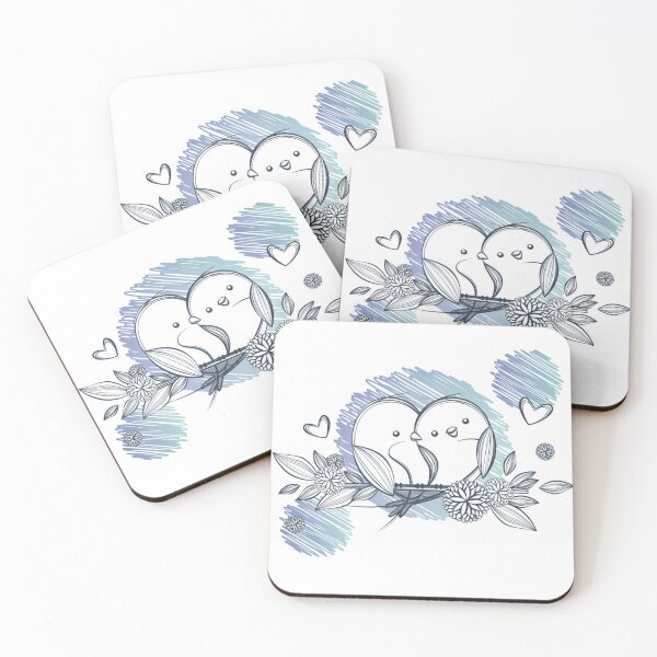 Item preview, Lovebird Giant panda two birds designed and sold by sasa-creations.