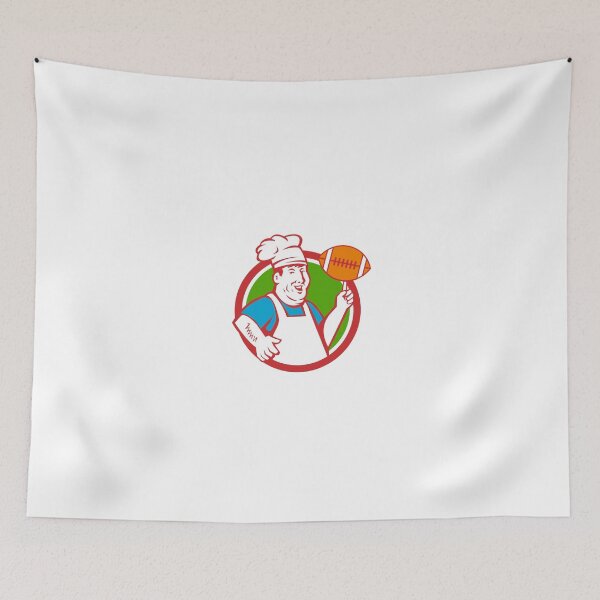 Item preview, Fat Chef Cook Twirling Football Circle Retro designed and sold by patrimonio.