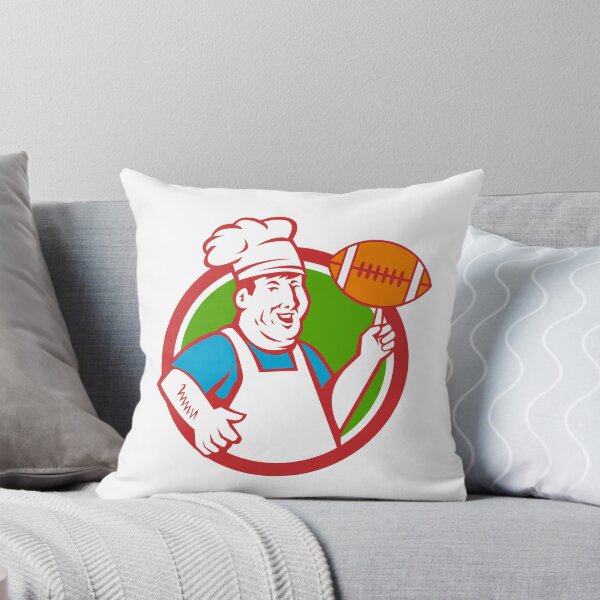 Item preview, Fat Chef Cook Twirling Football Circle Retro designed and sold by patrimonio.