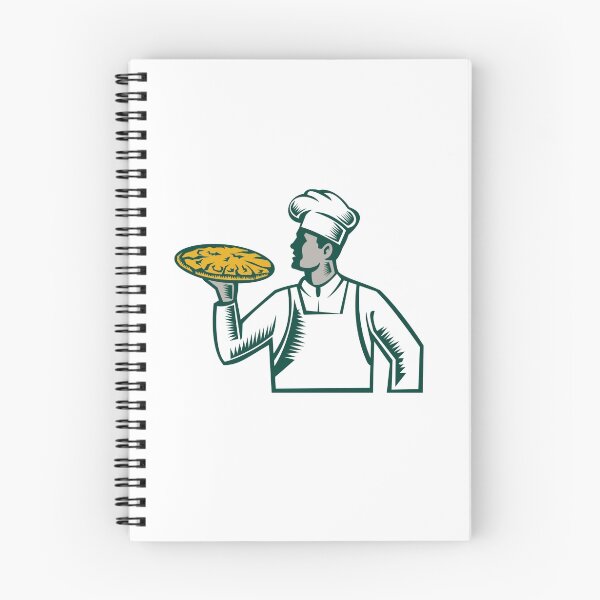Item preview, Pizza Chef Holding Pizza Woodcut designed and sold by patrimonio.
