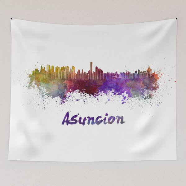 Item preview, Asuncion skyline in watercolor designed and sold by paulrommer.