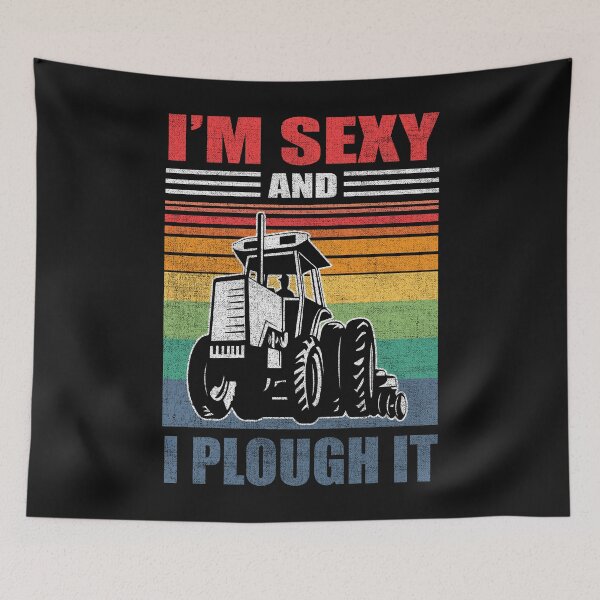 Item preview, Vintage Tractor Plough Retro Plow Field Ranch Owner Sexy Farmer designed and sold by TheAplus.