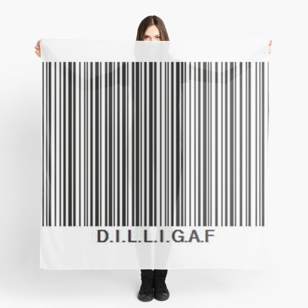d.i.l.l.i.g.a.f barcode Scarf