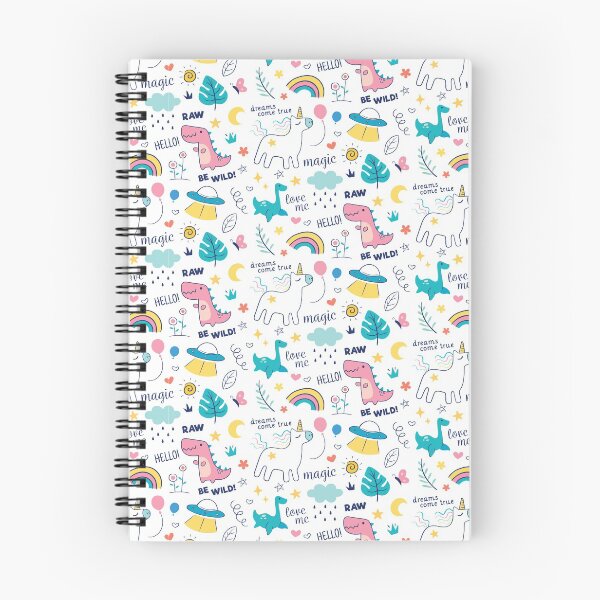 Item preview, Cute Doodle Animals Pattern Unicorn Dinosaur Kawaii Animals  designed and sold by EpicArtz.