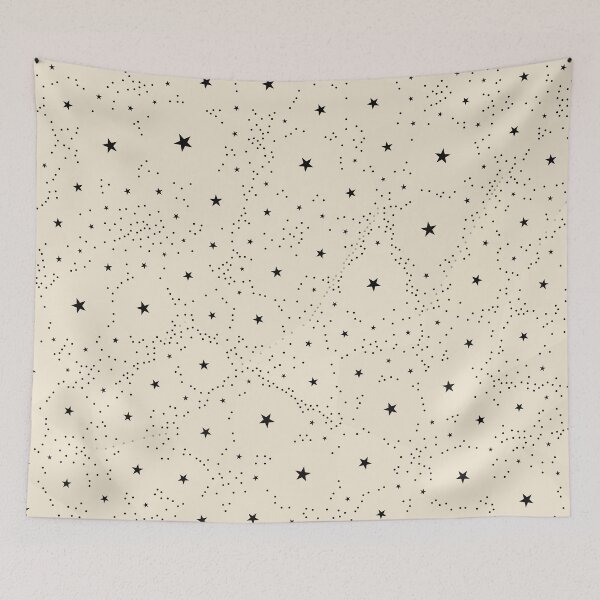 Item preview, Space Stars Galaxy Black and Creme Pattern Design designed and sold by patternsoup.