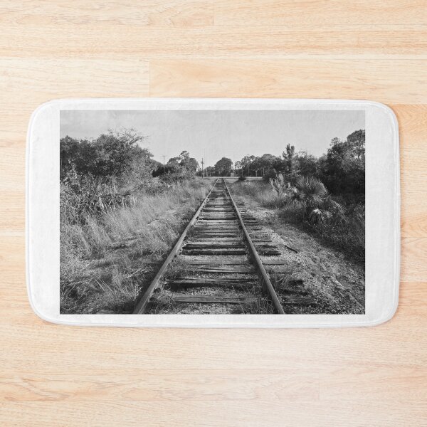Item preview, Black and white Railroad tracks in florida designed and sold by Stephen Orsillo.