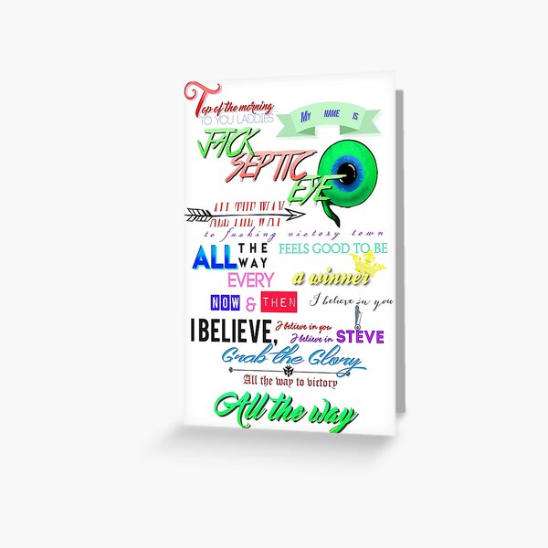 Youtube Greeting Cards Redbubble - all the way jacksepticeye song id roblox is roblox free to