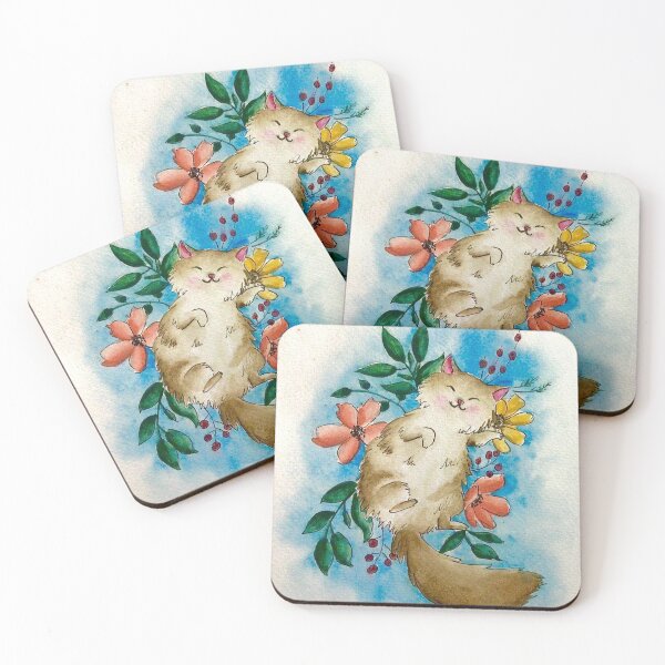 Item preview, Cute cat  in watercolour  designed and sold by Rishima Bhatia.