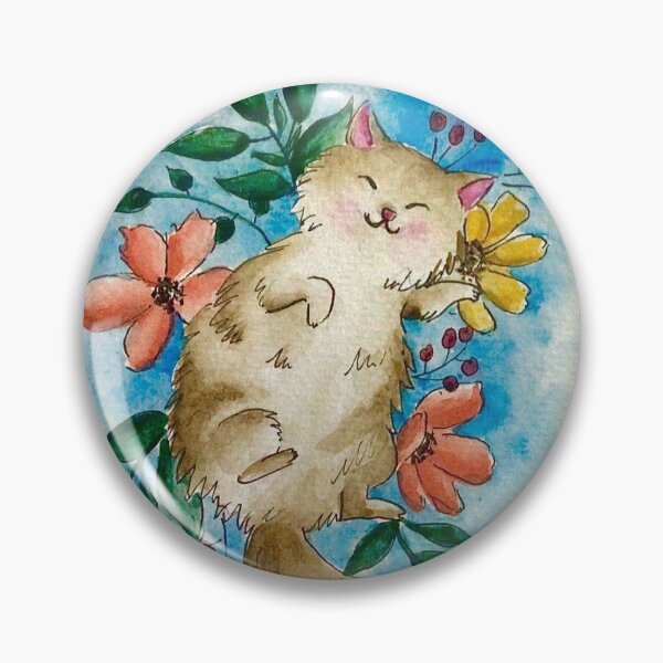 Item preview, Cute cat  in watercolour  designed and sold by Rishima Bhatia.