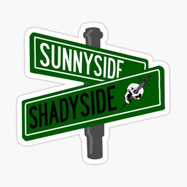 Item preview, Sunnyside Shadyside street sign designed and sold by Thatgaybrand.